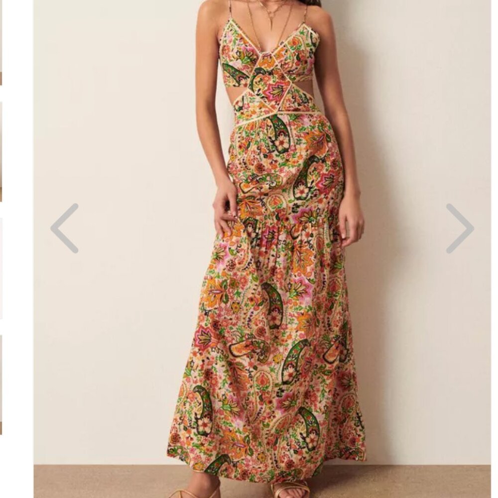 Gorgeous Ba&sh Baloma Cutout Maxi Dress, Size XS, Color: "Vert"